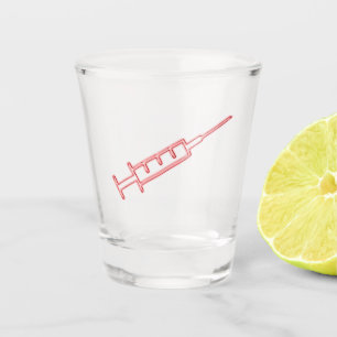 Verre A Shot Symbole Médicale de seringue, Vaccination, Stop C
