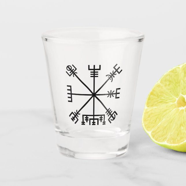 VERRE A SHOT SYMBOLE VIKING DE VÉVISE (Devant)