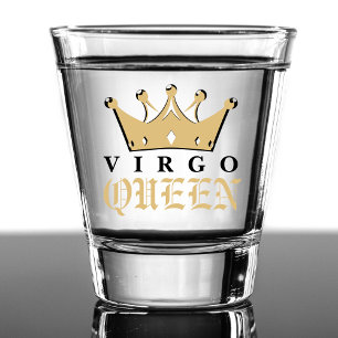 Verre A Shot Symbole Zodiaque de la Reine de l'or Astrologie An
