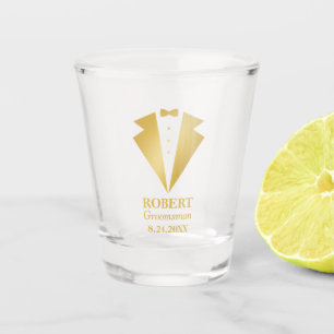 Verre A Shot T smoking personnalisé pour garçons d'honneur