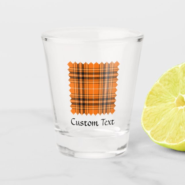 Verre A Shot Tartan orange d'Halloween (Devant)