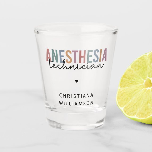 Verre A Shot Technicien d'anesthésie personnalisée Technique d' (Devant)