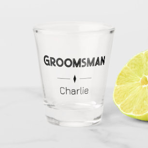 Verre A Shot Témoin Diamant Noir Mariage Personnalisé