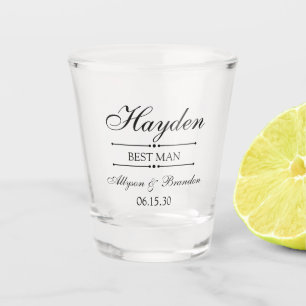 Verre A Shot Témoins de mariage personnalisés