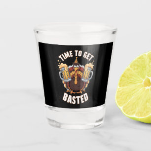Verre A Shot Temps To Get Basted Funny Beer Thanksgiving Turkey