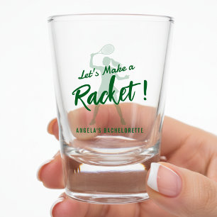 Verre A Shot Tennis Faisons du Bruit Enterrement de Vie de Jeun