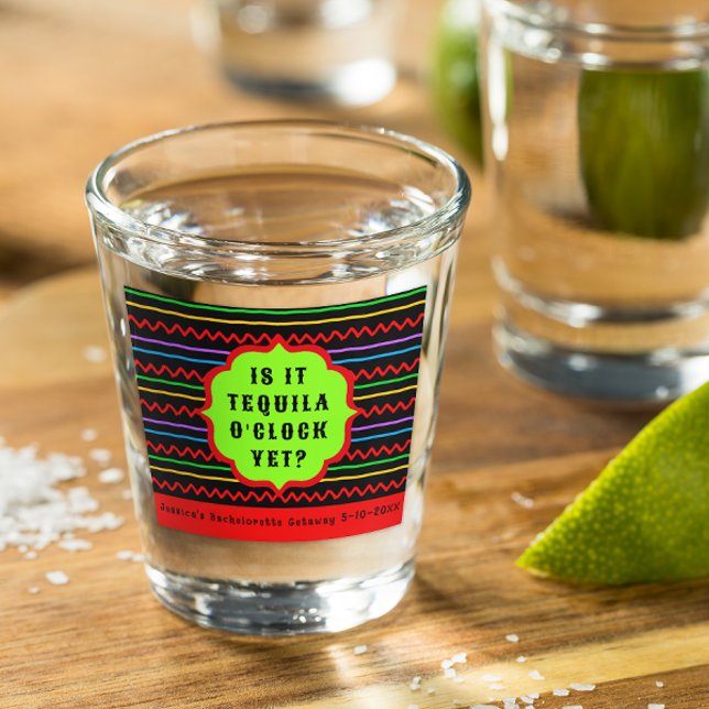 Verre A Shot Tequila O'Clock Événement personnalisé (Créateur téléchargé)