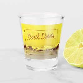 Verre A Shot Terre du Dakota du Nord