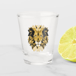 Verre A Shot Tête de lion géométrique Brown