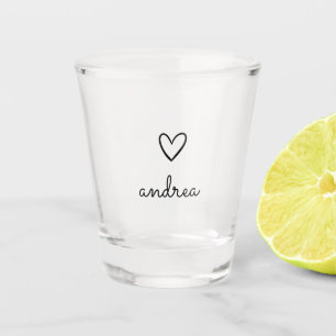 Verre A Shot Texte de script personnalisable Créez votre propre