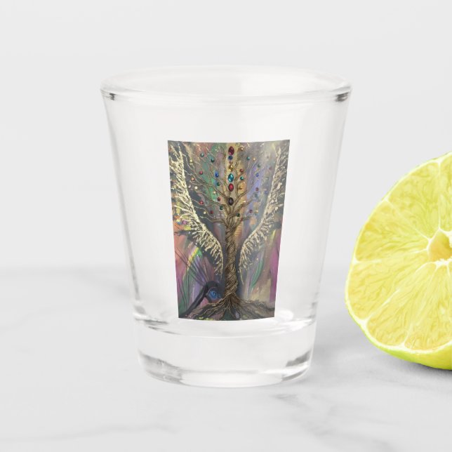 Verre A Shot Th Divine Tree Of Life celestial wings and jewels  (Devant)