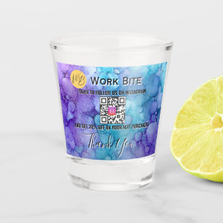 Verre A Shot Thank You Watercolor Business Instagram Qr Code