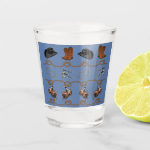Verre A Shot Thème Cowboy Occidental