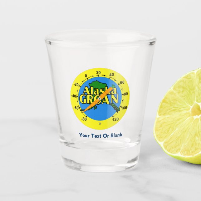 Verre A Shot Thermomètre de Groan en Alaska (Devant)