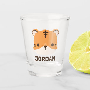 Verre A Shot Tigre mignon avec nom personnalisé