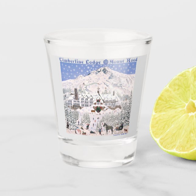Verre A Shot Timberline Lodge ~ Coussin Mount Hood (Devant)