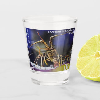 Verre A Shot Timbre postal grec homard épineux