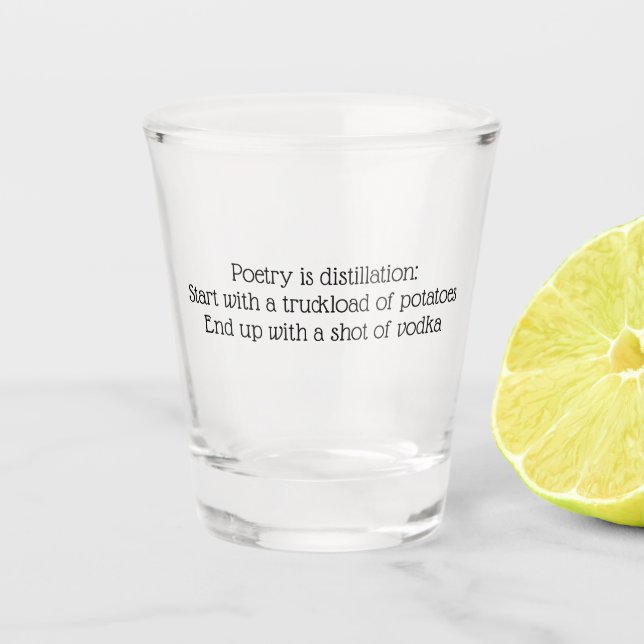 Verre A Shot Tirage de poésie (Devant)