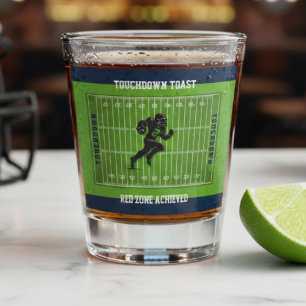 Verre A Shot Toast au Touchdown pour une Soirée de Football Spo