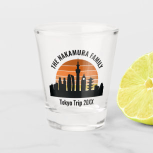 Verre A Shot Tokyo Japon Sunset Custom Vacances Souvenir