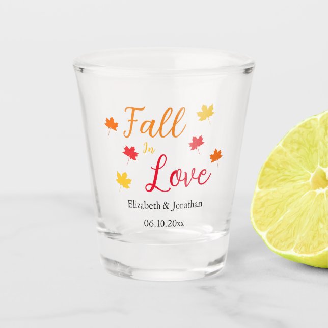 Verre A Shot Tomber dans l'amour Mariage (Devant)