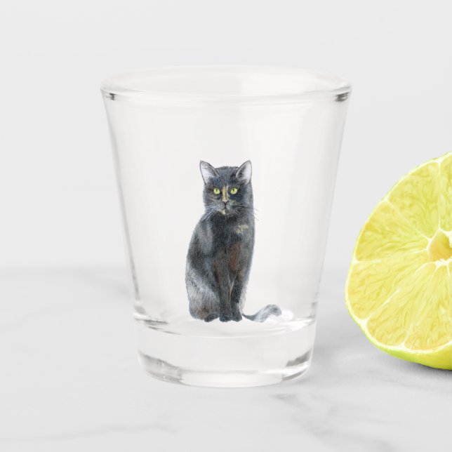 Verre A Shot Tortoise Shell Kitty Cat (Devant)
