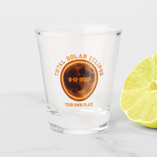 Verre A Shot Total Solar Eclipse August 12 2026 (Devant)