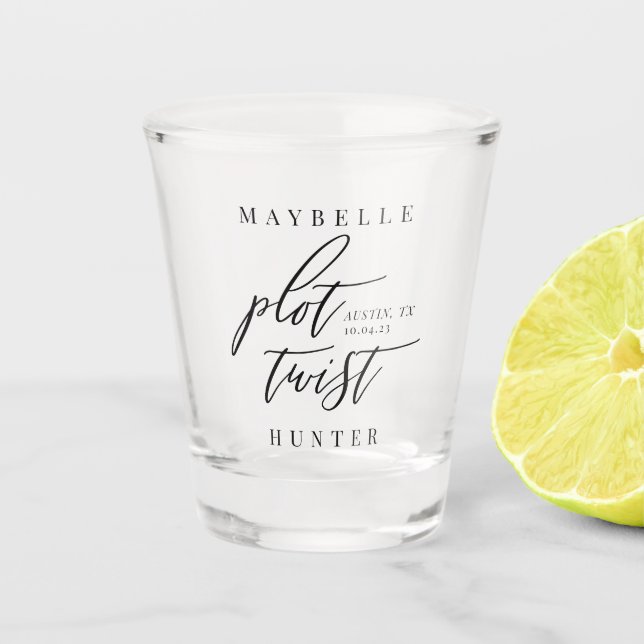 Verre A Shot Tourner vers la calligraphie moderne Sauvez notre  (Devant)