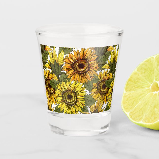 Verre A Shot Tournesol à main (Devant)