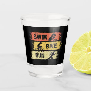 Verre A Shot Triathlon - Nager Vélo Courir