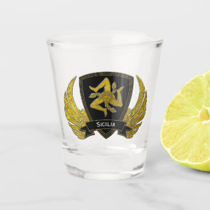 Verre A Shot Trinacria sicilien en or votre texte