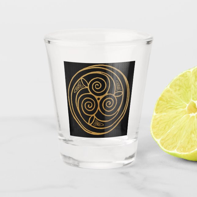 Verre A Shot Triple Celtic Knot Swirl Mandala (Devant)