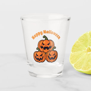 Verre A Shot Trois citrouilles de Jack o'lantern