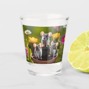 Verre A Shot Trois Mètres Dans Des Pots À Fleurs,