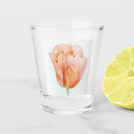 Verre A Shot Tulipe en belle couleur de pêche