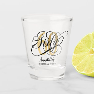 Verre A Shot Typographie du 60e anniversaire de l'or