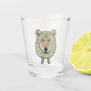 Verre A Shot Un loup dans les vêtements des moutons
