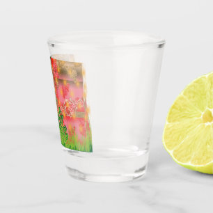 Verre A Shot un miroir et quelques plantes