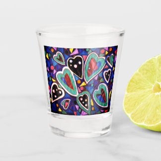 Verre A Shot Une collection de coeurs