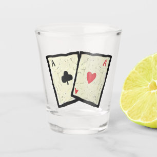 Verre A Shot Une Paire D'As