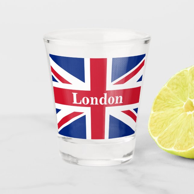 Verre A Shot Union Jack London ~ Drapeau britannique (Devant)