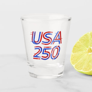 Verre A Shot USA 250e anniversaire 1776-2026 Patriotique Améric