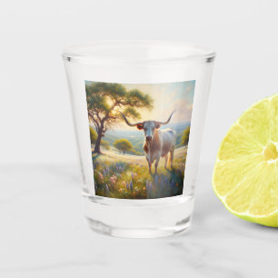Verre A Shot Vache à landes du printemps du Texas