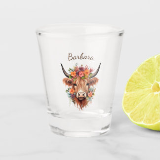 Verre A Shot Vache Highland Personnalisée