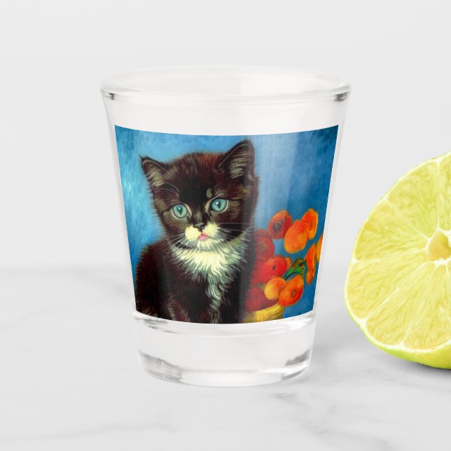 Verre A Shot Van Gogh Tuxedo Cat (Devant)