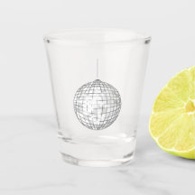 Verre à shot Boule de Disco Argentée