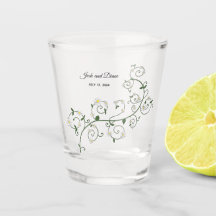 Verre à shot de vigne de mariage