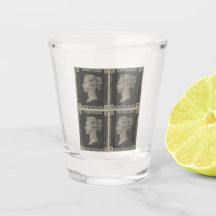 Verre à shot Penny Black vintage