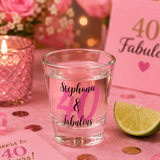 Verre A Shot Verre à shot personnalisé 40 ans & Fabuleux Annive
