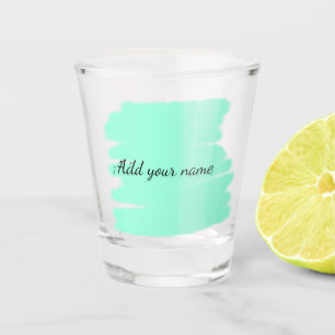 Verre A Shot Vert aquarelle ajouter nom message texte lancer